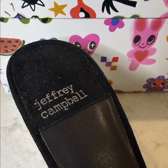 Jeffrey Campbell Black Suede Mules with Silver Accents - Picture 2 of 9